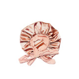 Dubis Adjustable Double Layer Satin Bonnet Color Pink