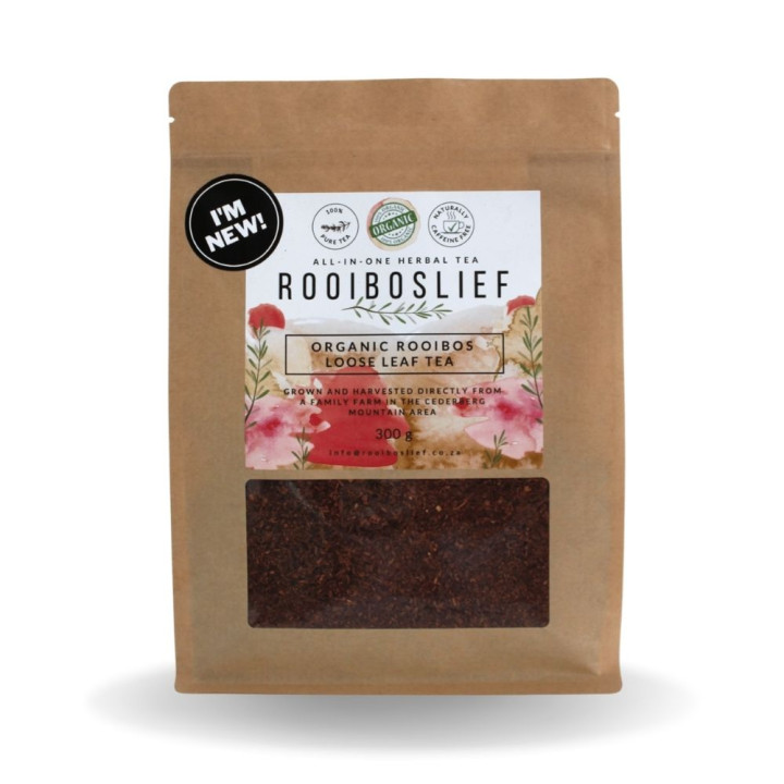 Rooiboslief - 300g Organic Loose Leaf Rooibos Tea (10 x packs)