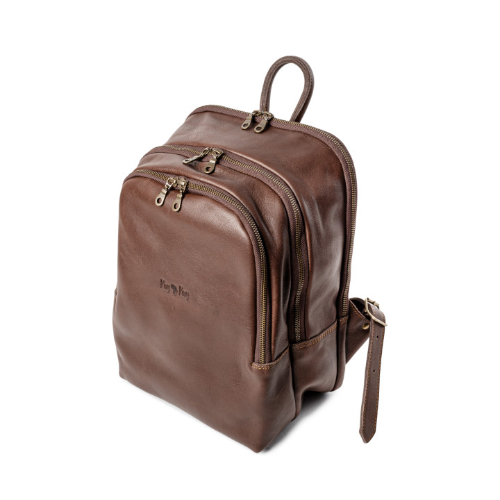 Premium 14" Laptop Full Grain Buffalo Leather Backpack