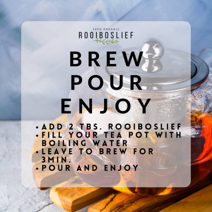 Rooiboslief - 150 g Organic Loose Leaf Rooibos Tea (20