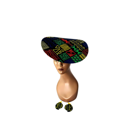 Ankara Fabric Fascinator Hat