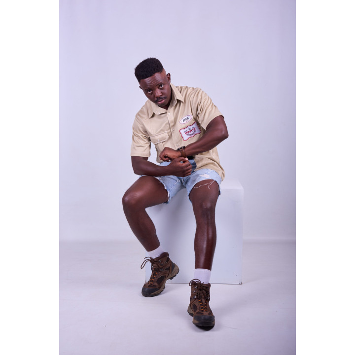 Love is War Khaki Short Sleeve Shirt