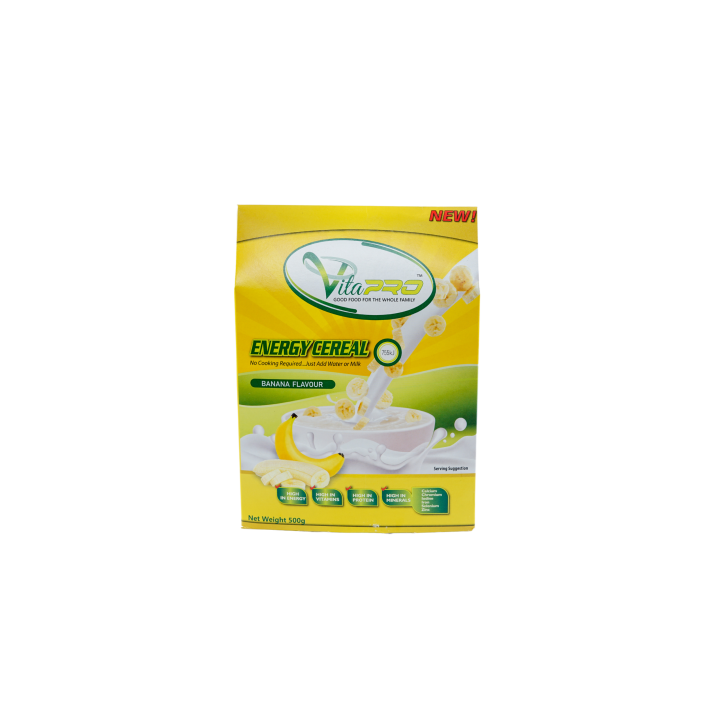 Vitapro Energy Cereal Banana Flavour - (3 X 500g) Starter Pack