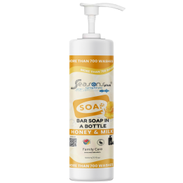 Seasons Plus Bar Soap in A Bottle Honey and Milk 500ml