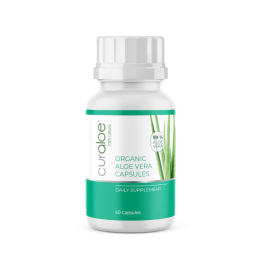 Curaloe Organic Aloe Vera 60 Capsules – 99% Aloe Vera