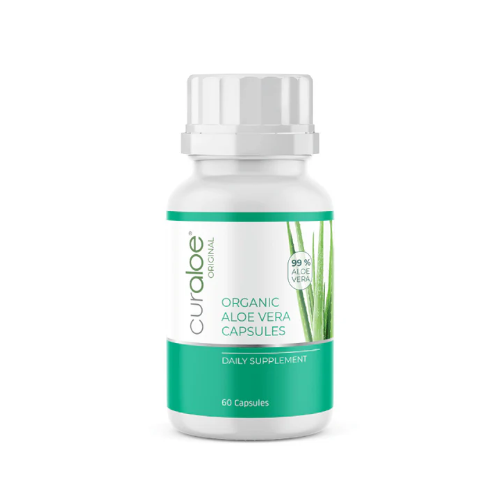 Curaloe Organic Aloe Vera 60 Capsules – 99% Aloe Vera