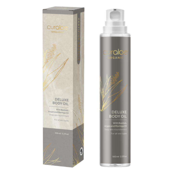 Curaloe Organic Deluxe Body Oil 100ml – Baobab And Argan Oil