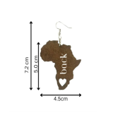 Africa Map Earrings - South African Flag-Inspired