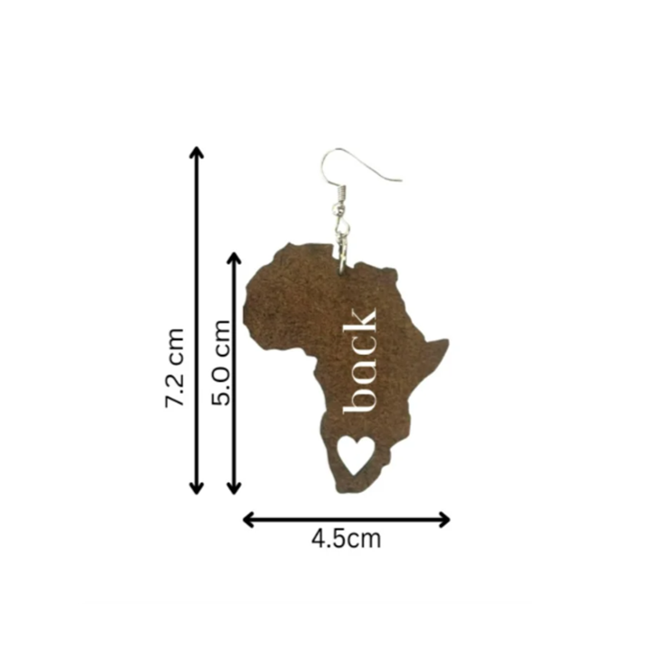 Africa Map Earrings - South African Flag-Inspired