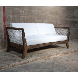 Paindane 2 Seater Couch–Woven sides, Upholstered Seat & Back by
Homewood