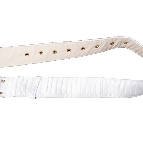 White Half Pleat Belt - Image 3