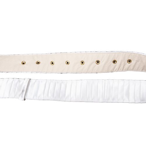 White Half Pleat Belt - Image 4
