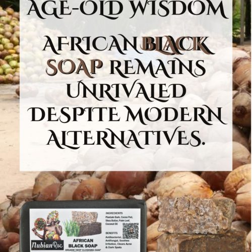 Raw African Black Soap with Lemongrass - 200g - Image 3