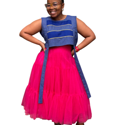 Top: Blue 3 Cat with Yellow Piping