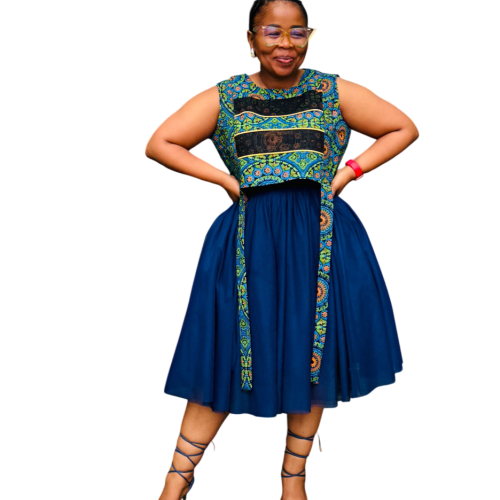 Top: Green & Blue 3 Cat - Image 3